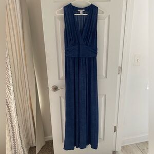 London Times Denim Maxi Dress